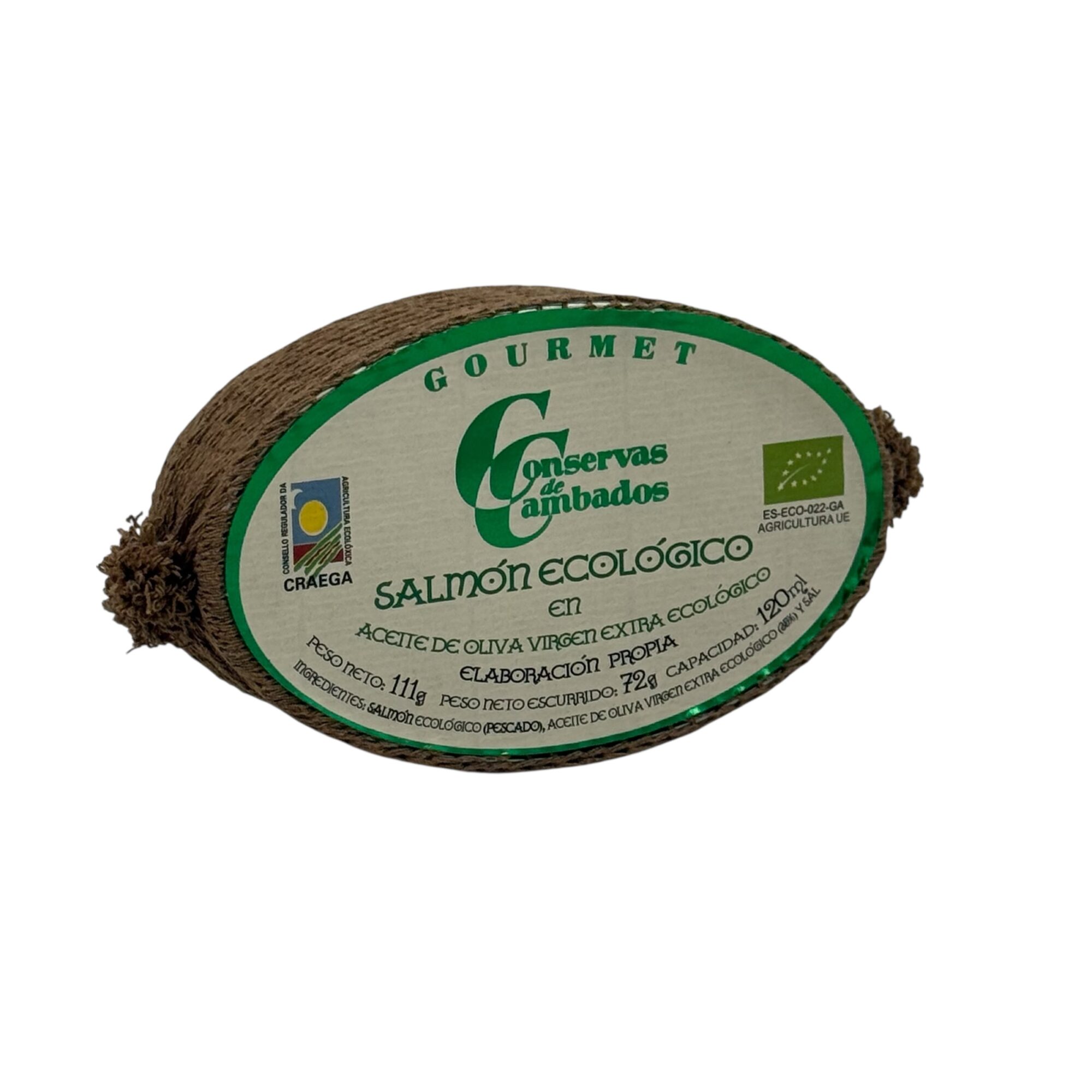 Salmón ecológico en aceite de oliva Conservas de Cambados
